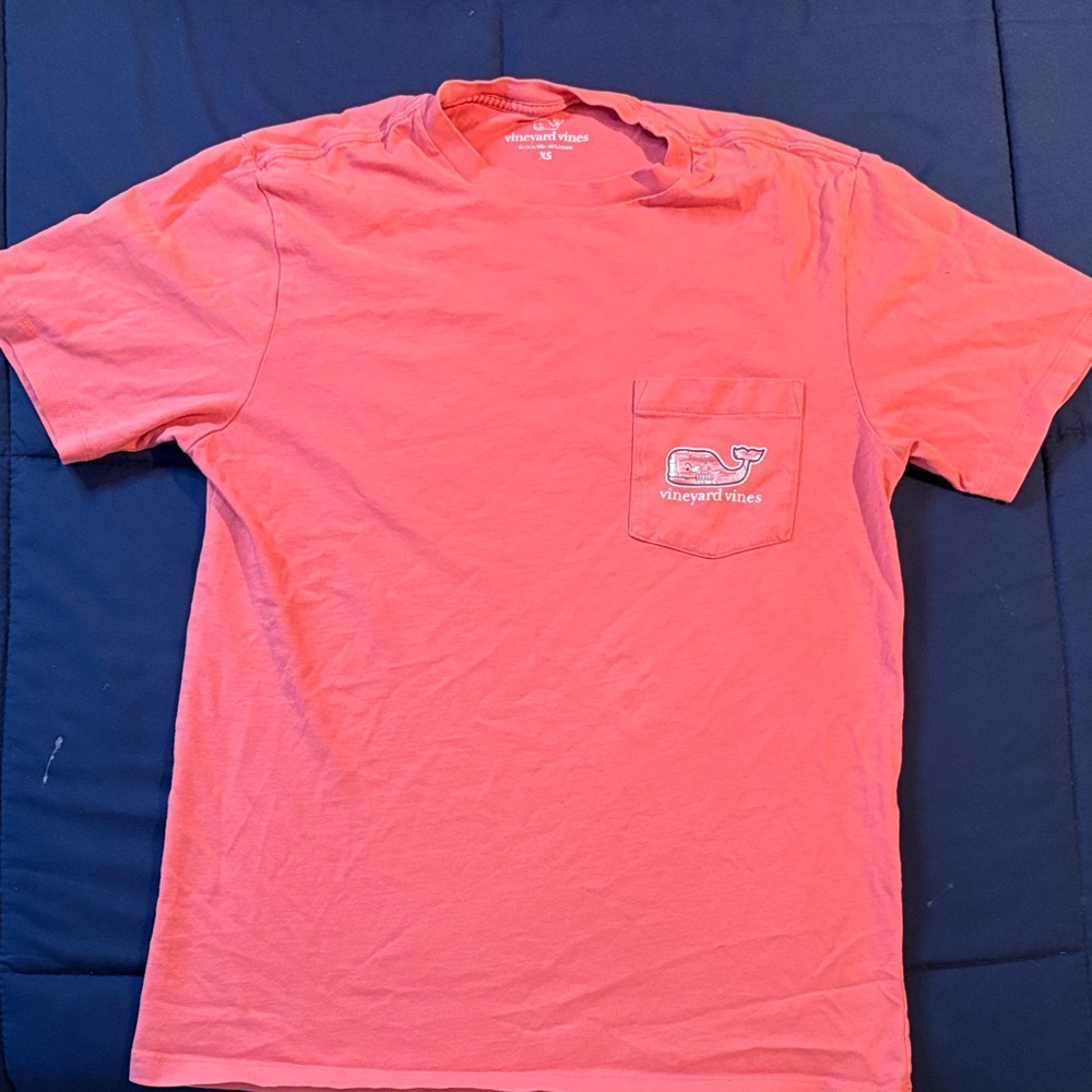 Vineyard Vines Men's Vibrant Coral Tee